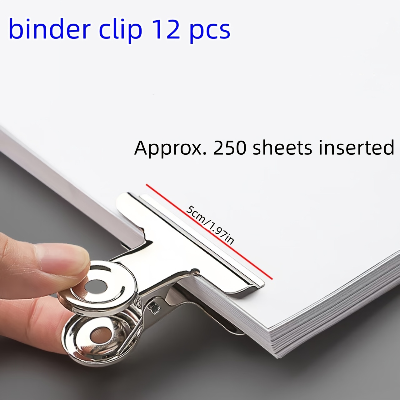 TEMU 12pcs Heavy-duty Stainless Steel Stationery/receipt/food Bag Sealing Clips - Multi-functional Reusable Sealing Clips, Ideal For Kitchen, Office,