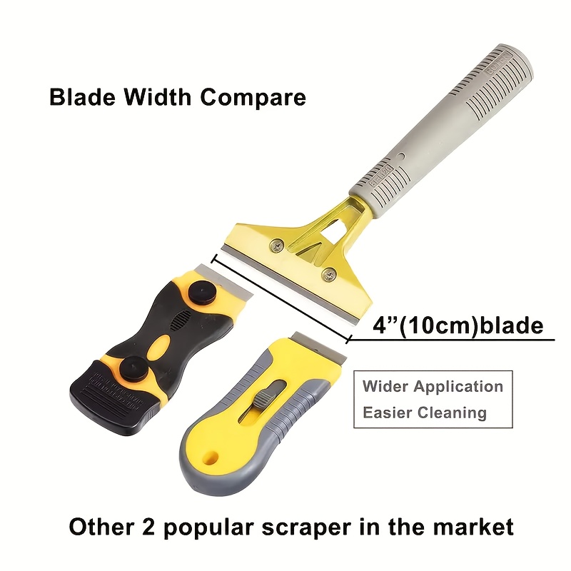 

1 Scraper + 10 Blades, Multi- Scraper, Used For Windows, Glass, Tile , , Paint, Sealant, Label Marks, Etc