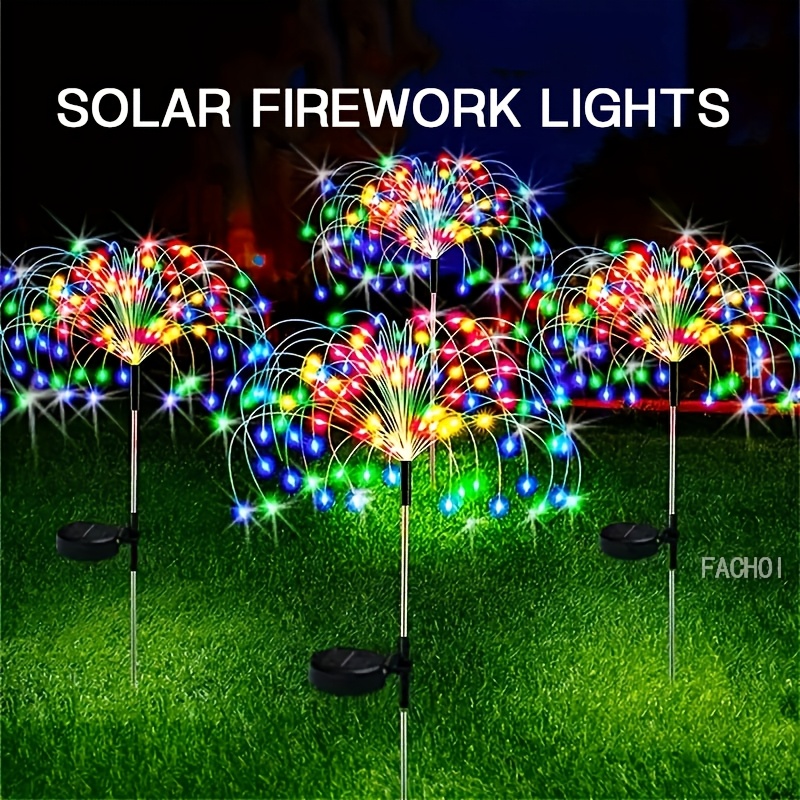 

Fachoi 420 Smart Leds Garden Lights Outdoor 200 Leds Decorative, 60 Leds 1 Pack Firework Lights, Solar Fairy Lights For Yard, Garden, Party, Patio, Pathway, Flowerbed