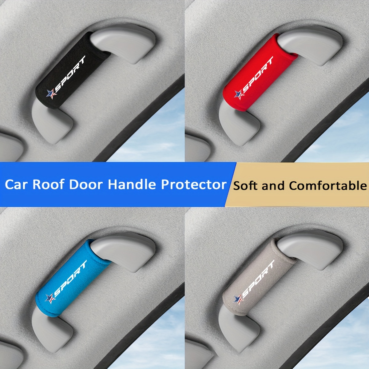 

1pc Car Roof Door Handle Protector Car Armrest Cover For Chevrolet Ram For Ford F150 For Toyota For Tesla For Honda