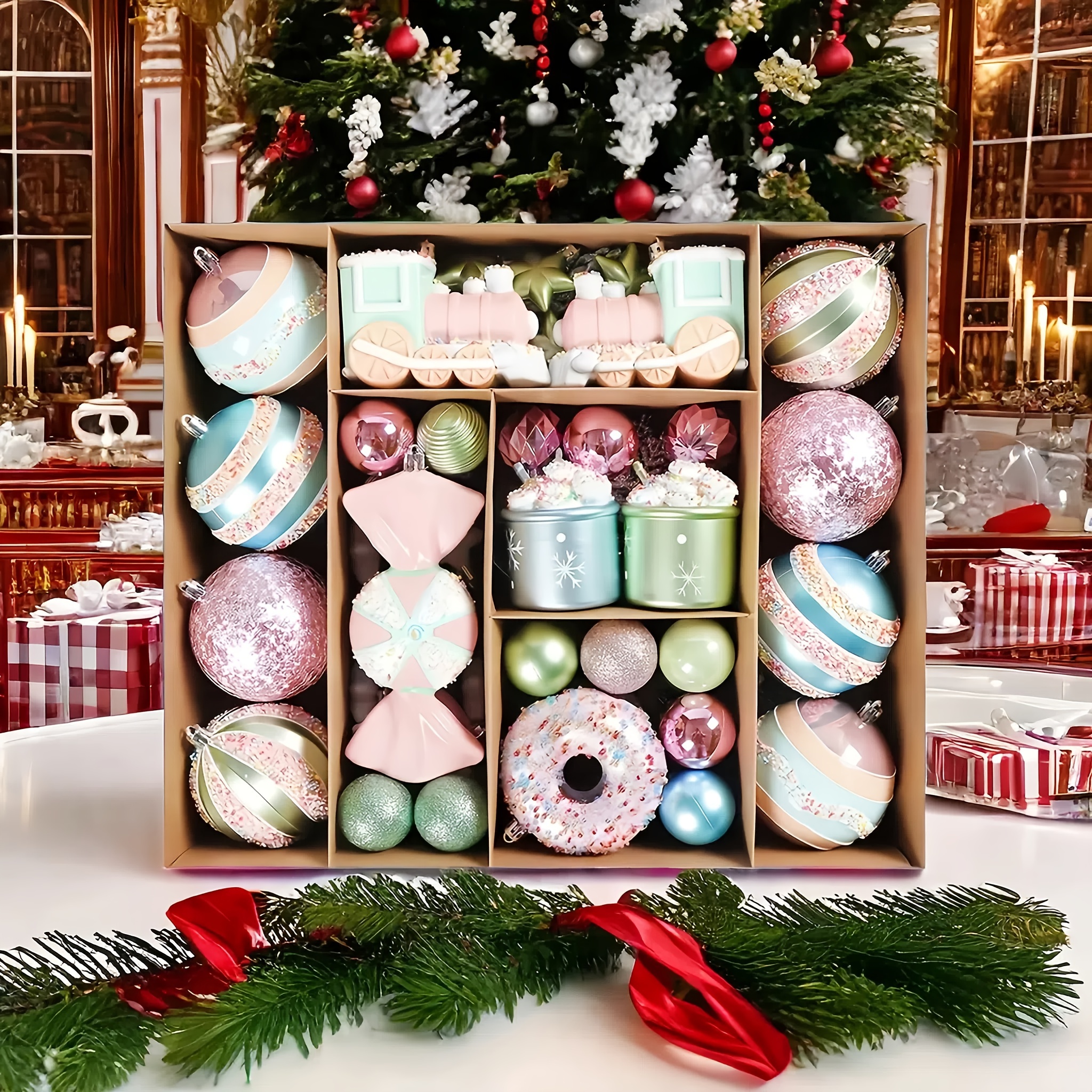 

70- Christmas Ornaments Set - Plastic Hanging Decorations For , , No , Christmas Tree Accessories