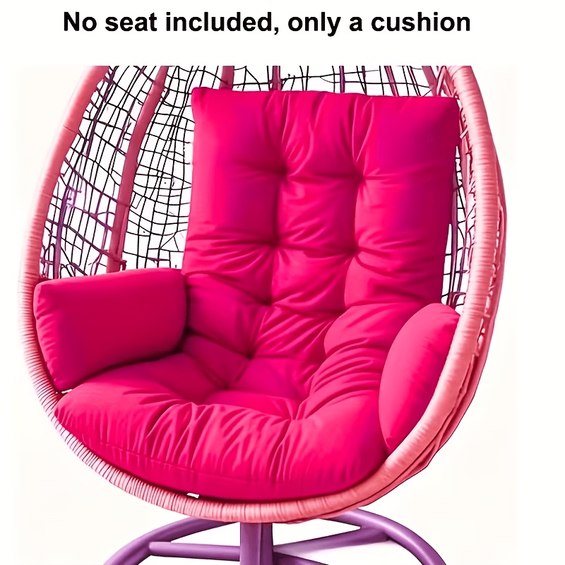 TEMU Comfortable Swing Chair Cushion With Armrests - Indoor/outdoor Seat Cushion, Soft Padding, Suitable For Hanging Chairs, , Gardens, Patio