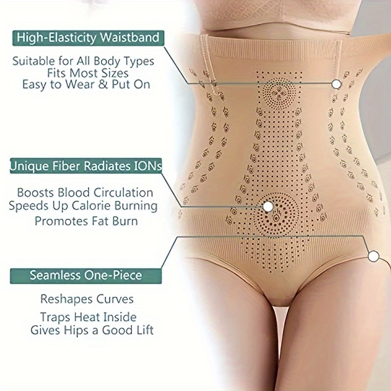 High Waisted Tummy Control Pants, Women's Body Shaper Fiber Restoration  Shaper Seamless High Waisted Tummy Body Shapewear