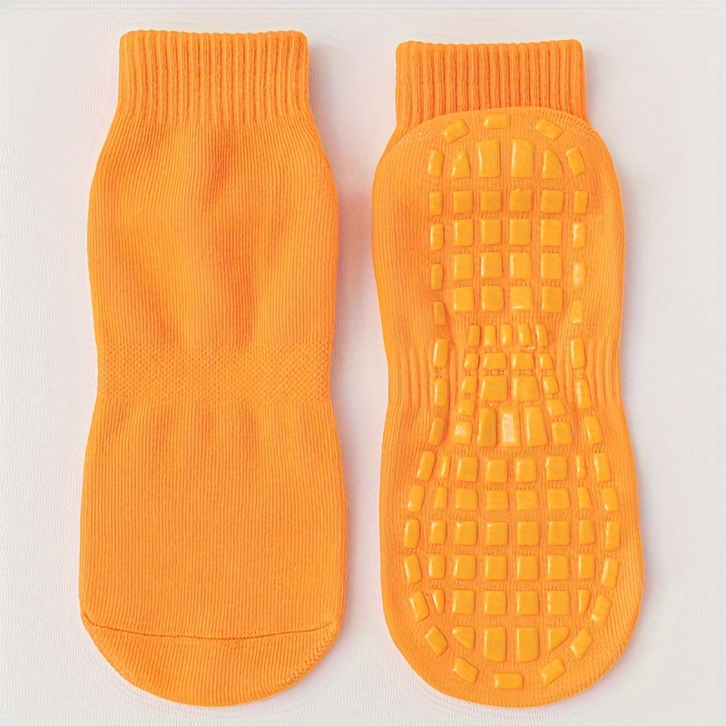 Medium Tube Trampoline Socks Solid Color Breathable Non Slip - Temu