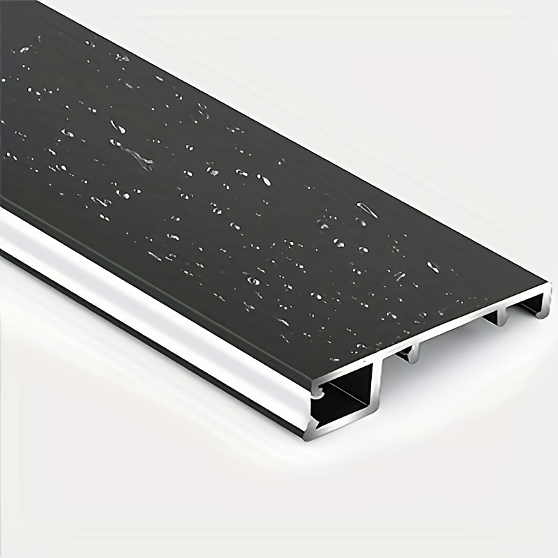 LED Aluminum Channel Lighting Skirting Board - 5m Track For Hidden Cove, Wall Wash & Ceiling Lights (Black, No LEDs)