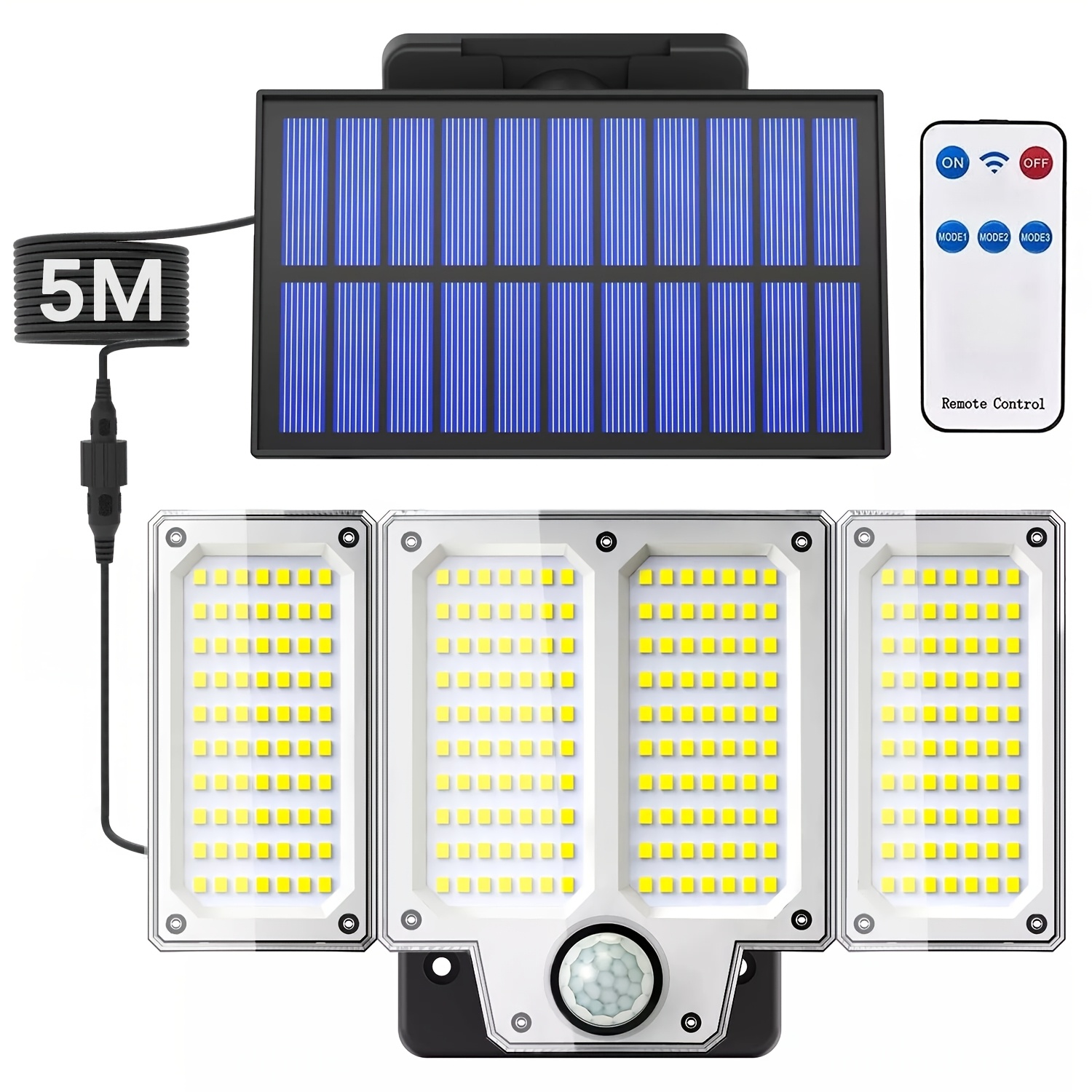 Image of Solar Wall Lights Outdoor Wall Lamp, 3 Lighting , Outdoor Lights With Pir Motion Sensor, Ip65 For Outdoor, Street, Porch, Patio Yard Lighting, Solar Garden Lights, Outside Garden Lights