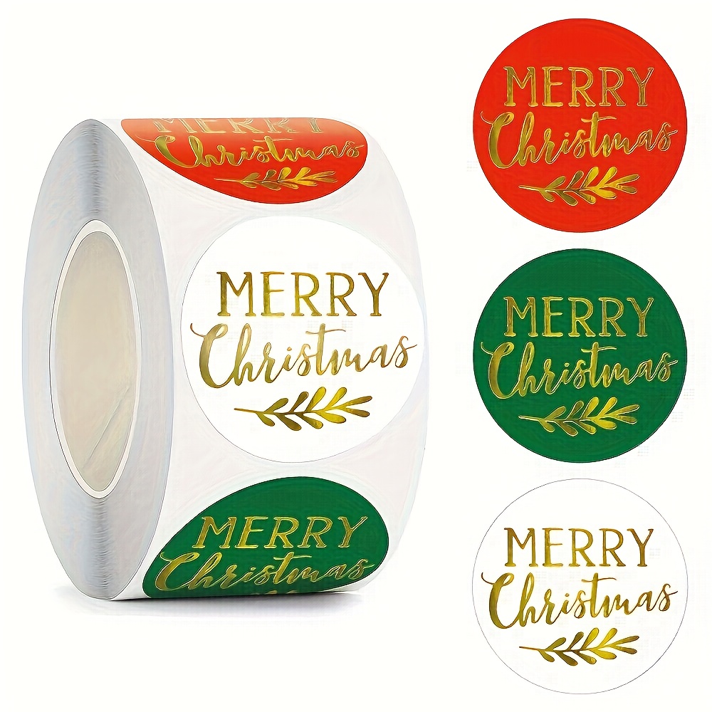50 Christmas Stickers - Reusable Paper Christmas Labels, Suitable For Holiday Decorations, Greetings, Envelopes, And Crafts, 14 And Up