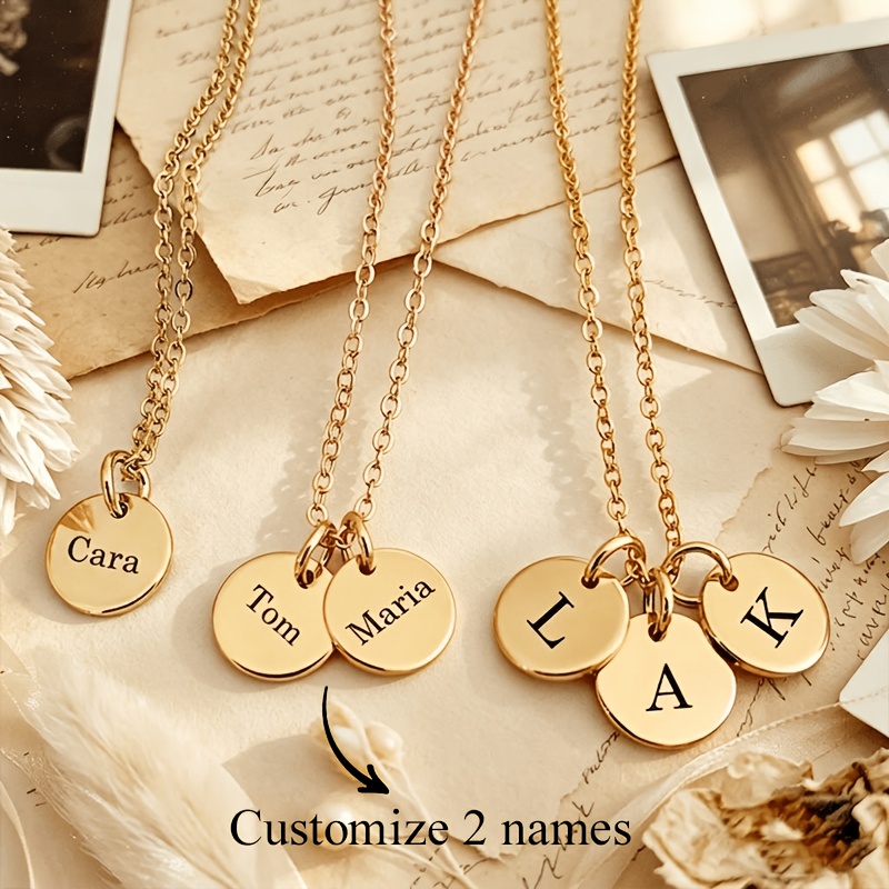 Women's Personalized Stainless Steel Name Necklace, Custom Gift