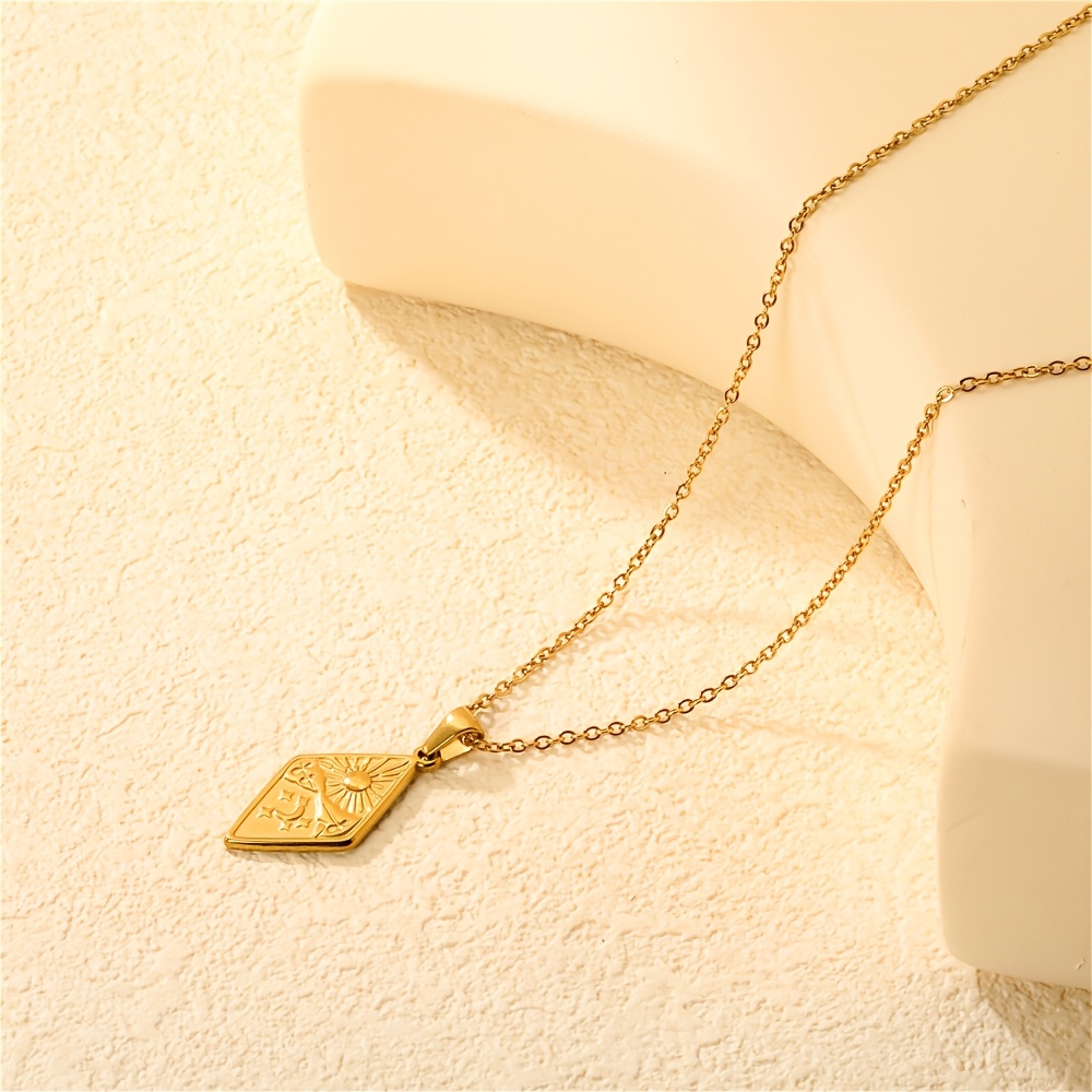 Women's Vintage 18K Gold-Plated Geometric Pendant Necklace