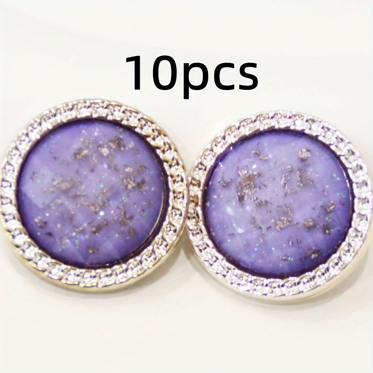 10pcs/pack Fashion Versatile 2.1cm/0.83in Retro Platinum Cat Eye Resin Plastic Buttons For Coat Sweater Overcoat Button Decoration
