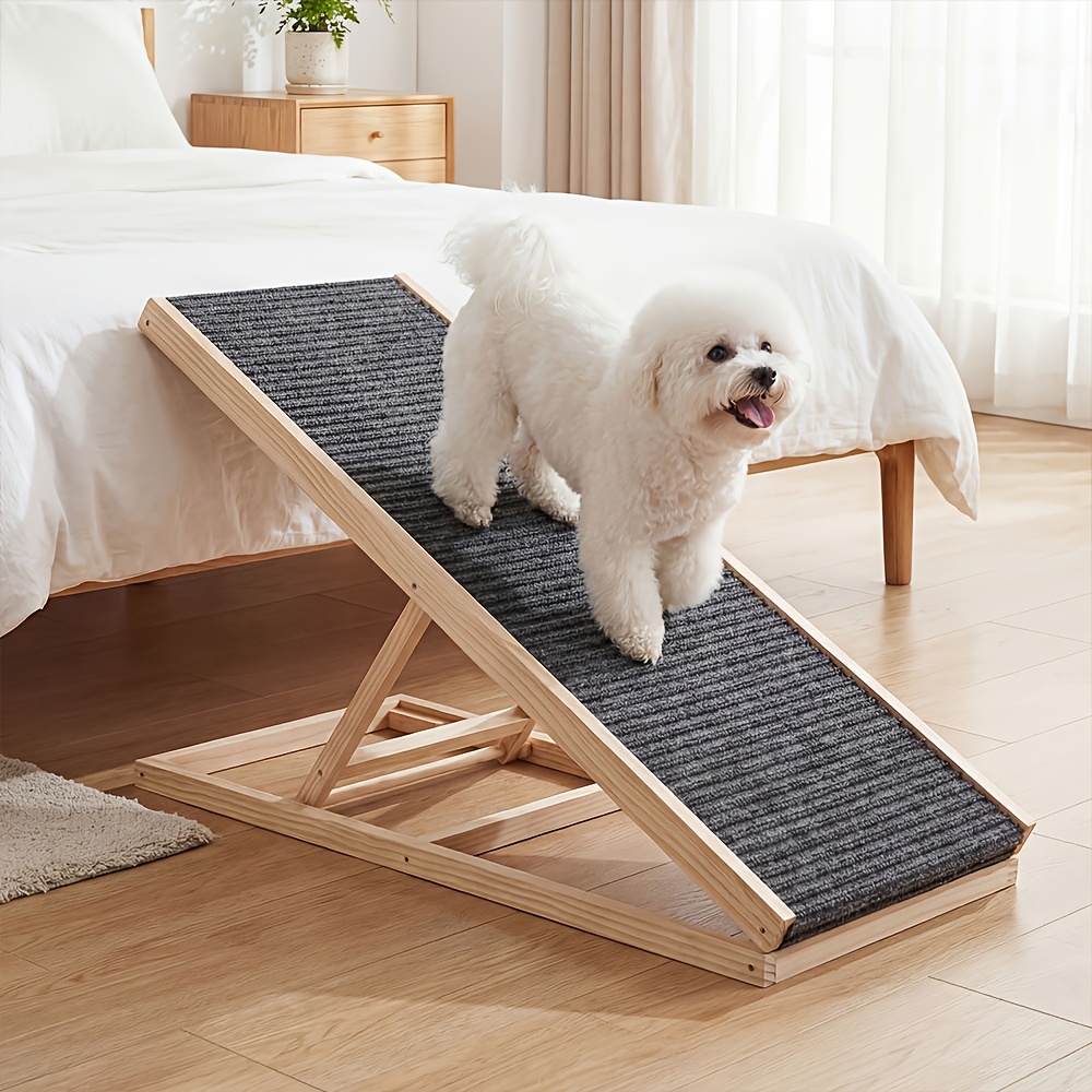 TEMU Rampa para perros de 60 cm, rampa plegable para gatos, rampa ajustable para perros, escaleras ajustables para mascotas, escaleras para perros