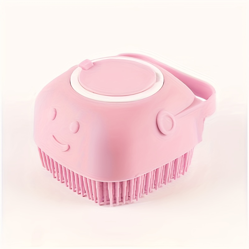 TEMU Pet Shampoo Brush, Massage Rubber Bath Comb With Shampoo Storage For Grooming Tool