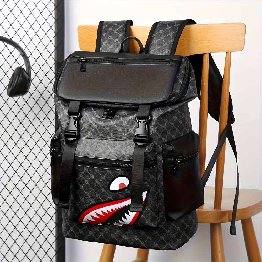 Stylish Unisex Large Capacity Backpack | Lightweight PU with Multiple Compartments, Adjustable Straps, Tablet Sleeve & Mesh Bottom for Travel, School, and Outdoor Activities | Contemporary Backpack | Secure Zipper Closure, For Teenager