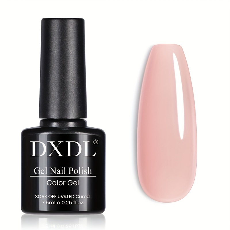 Image of Dxdl 7.5ml Nude Gel Nail Polish, Sheer Gel Polish, Translucent Gel Nail Polish, Soak Off Nail Art Manicure Salon Diy At Home