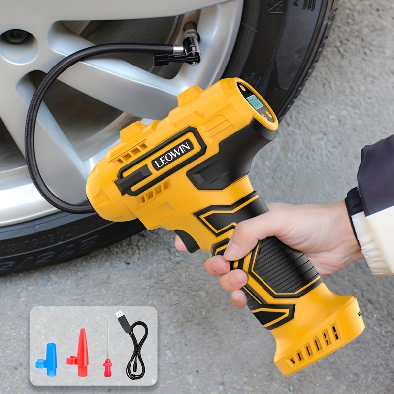 tire inflator portable air compressor with auto shutoff handheld air pump 150 psi cordless car tires pump with digital pressure gauge led light for cars motorcycles bikes ball compact rechargeable and   design car accessories