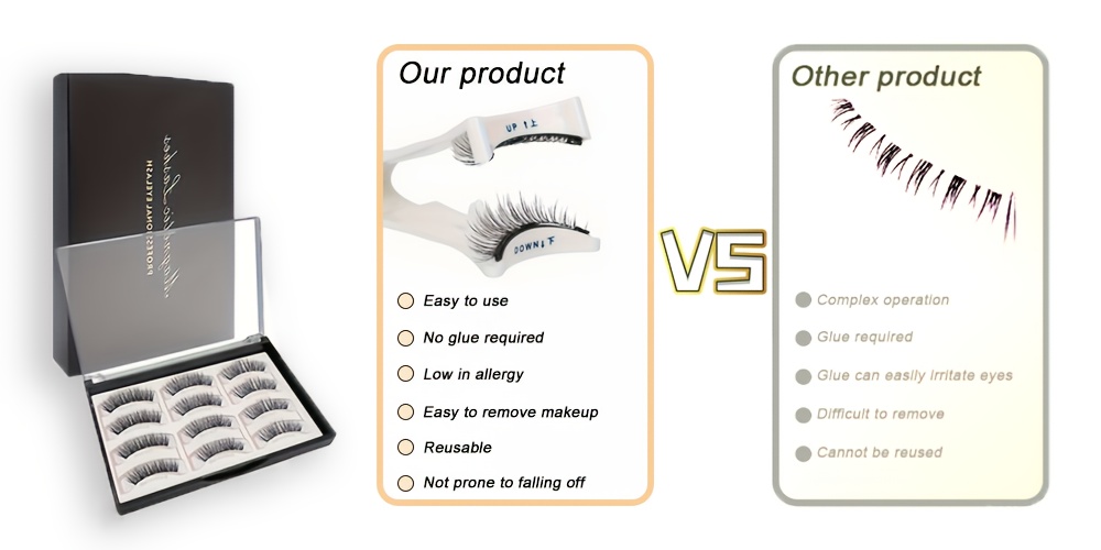   brand   magnetic eyelashes set 3d reusable false eyelashes kit with lash curler brush tweezers no   needed beginner friendly for natural daily party looks with applicator self   false eyelashes 6 pairs details 3