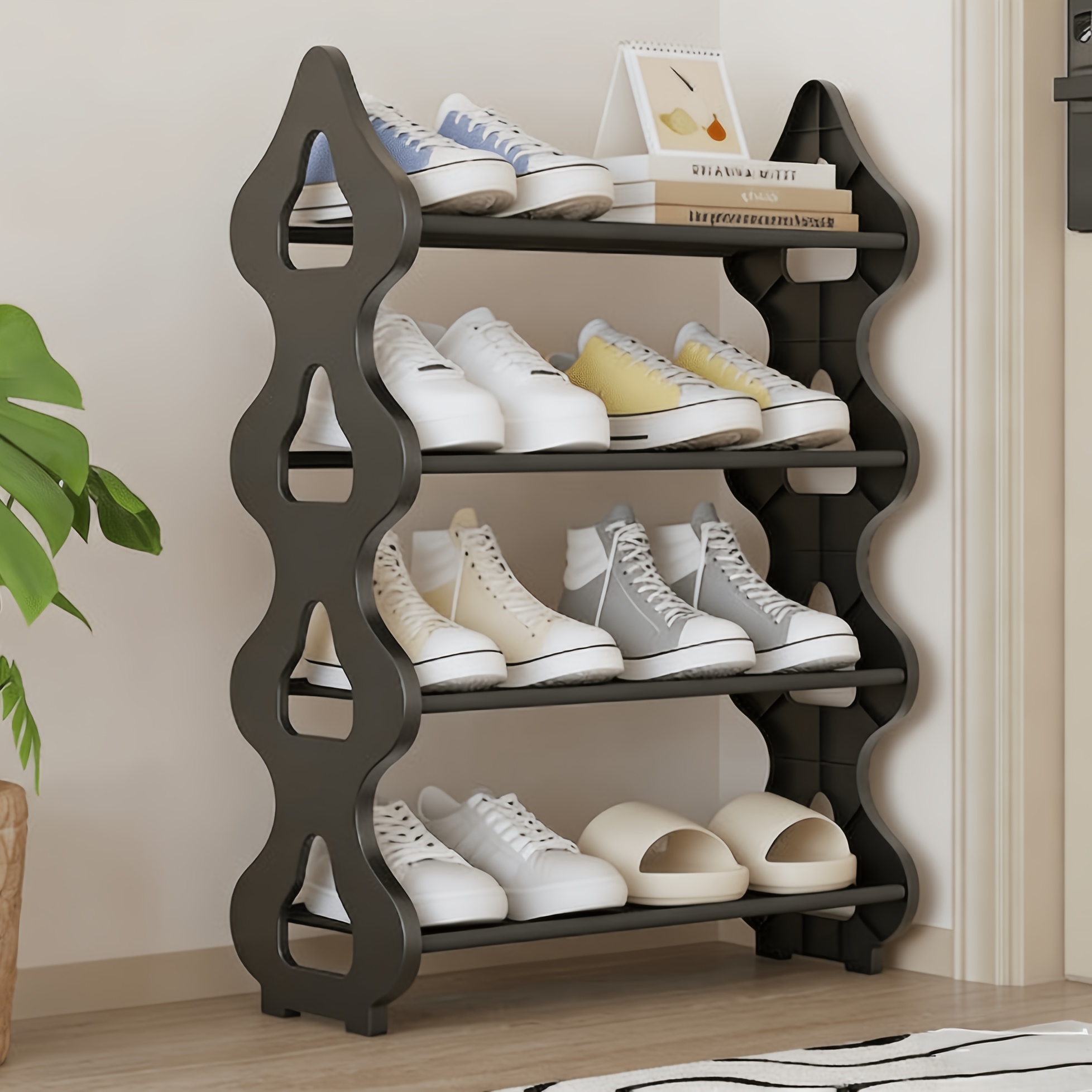 Multi-Layer Shoe Rack, Narrow Space Under Table Shoe Cabinet