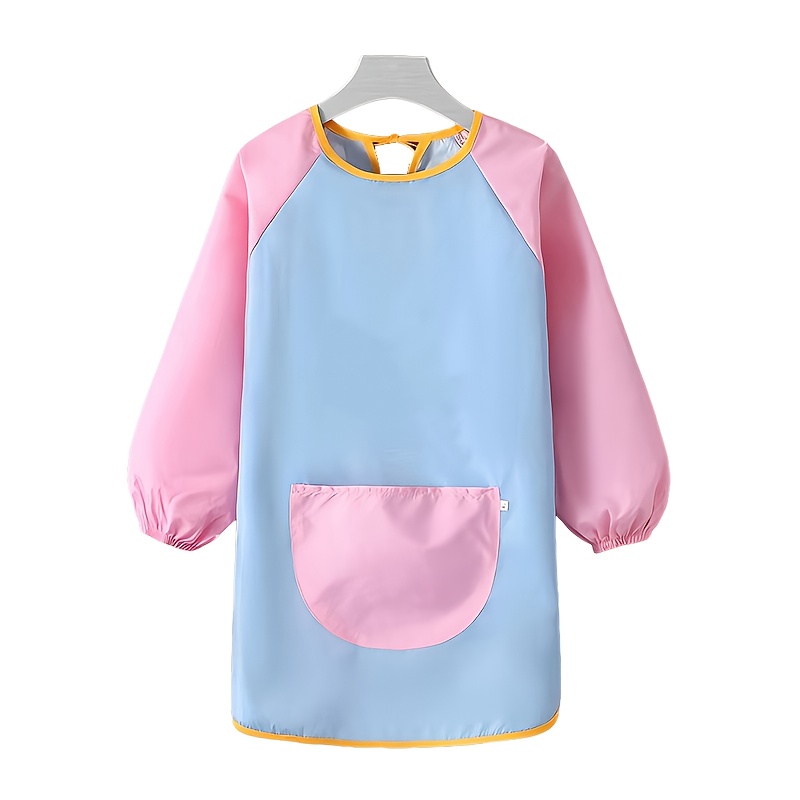 TEMU 2pcs- Personalized Customized Cartoon Coveralls, Aprons, Long-sleeved Drawing Clothes, Eating Calligraphy, Reverse Dressing, Painting Aprons.