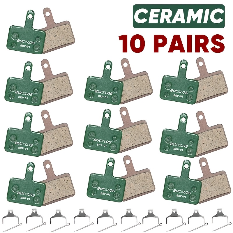 TEMU 10-pair Buckolos Ceramic Suitable For B01s/a01s/d02s/n03a/g01s Hydraulic Brake Systems, High Heat Dissipation Mtb Brake Pads Compatible For For