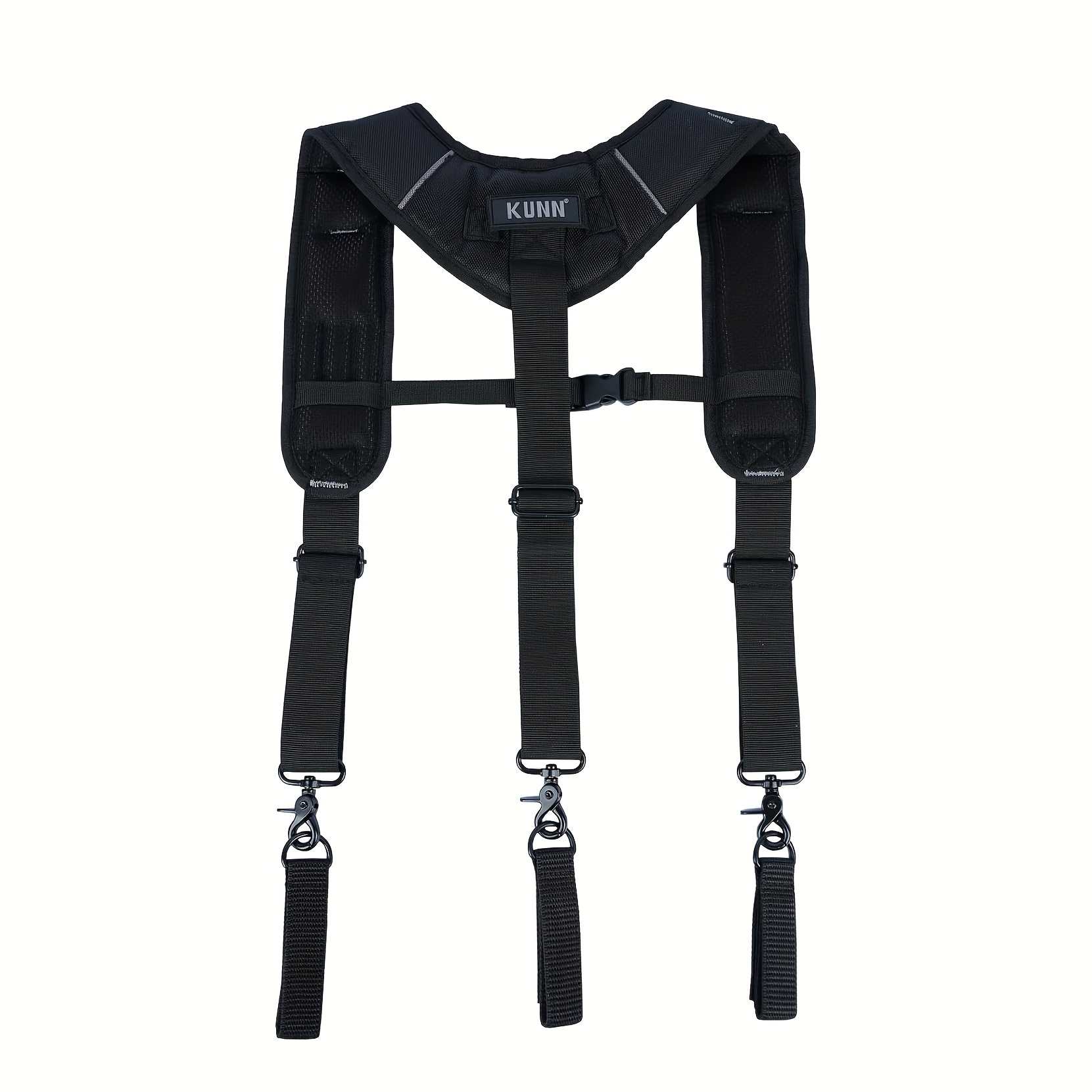 

1pc Y-shaped Black Suspenders, Tool Belt, Black And Blue, Functional And Durable, For Men Daily Life Family Workers