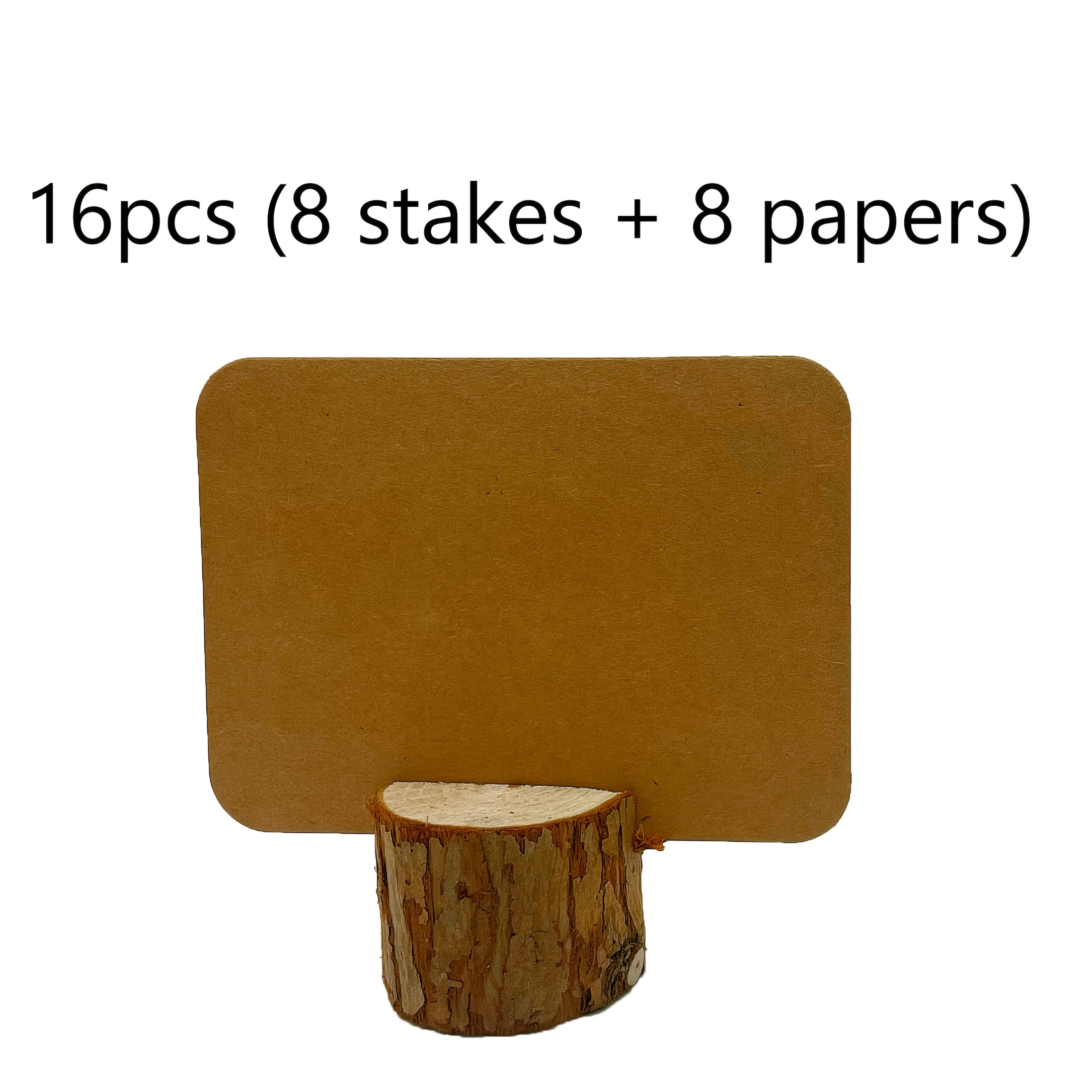 Image of 16pcs Wooden Card Holders - Business Card/table Number/photo Display Stands, Suitable For Outdoor, Weddings, Birthdays, Christmas, Halloween, Thanksgiving And Use