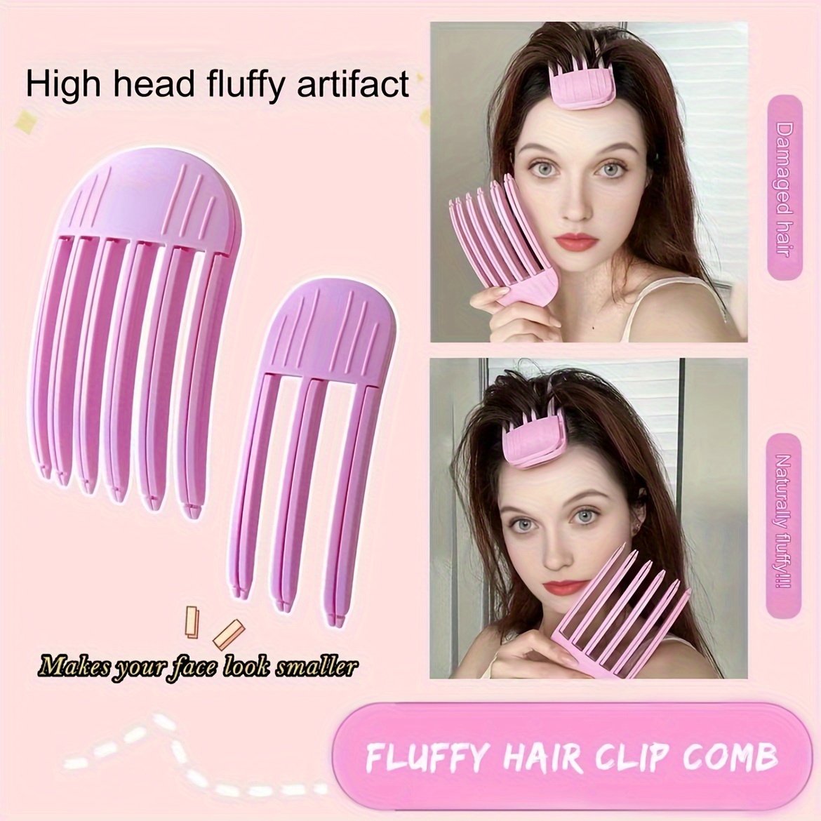 

1pc High Cranial Top Product Wind Plastic Comb Hair Natural Fluffy Lazy Diy Hairpin Hair Shaper Styling Product