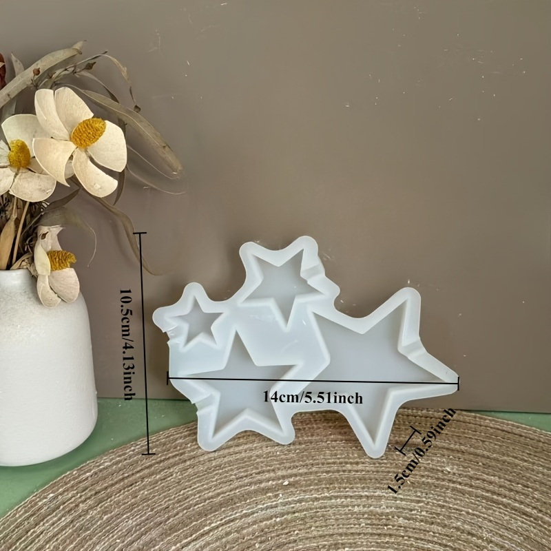 Five-pointed Star Silicone Mold Suitable For Clay, Plaster, Polymer Clay, Etc. Ornaments, Decorative Items, Garden Stakes, Home Decor, Party Decorations, Gifts, And Craft Enthusiasts