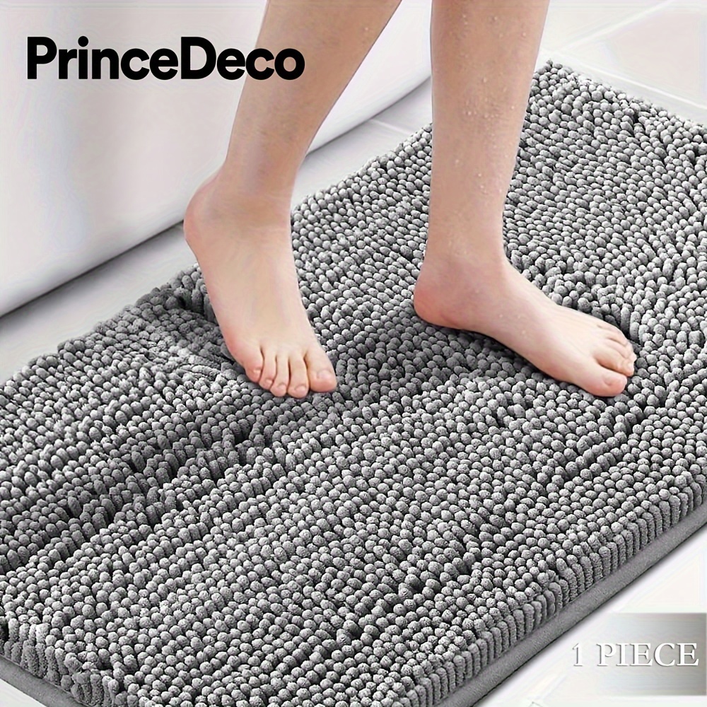 

1pc Princedeco Bath Rugs Chenille Mat Bathroom Dry Area Rugs