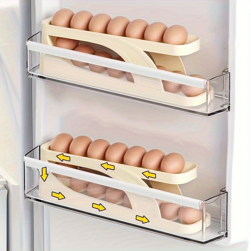 Hivexagon Hueveras para Frigorifico,2 Capas Contenedor de Huevos rodante  automático,Envase para Huevos,Forma inteligente de garantizar que los  huevos más viejos sean los primeros,Caben 36 Huevos : : Hogar y  cocina