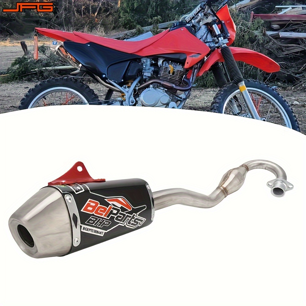 

Dirt Bike Slip On Full Exhaust Pipe System Stainless Steel For Crf230f 2003-2013 Crf150f 2003-2013 Hawk 250 Enduro Dirt Pit Bike Black