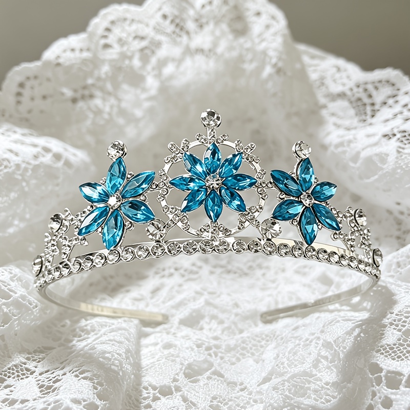TEMU New Snowflake Crown, And Women's Holiday Dress-up Headpiece, Birthday Ball Gift Accessory