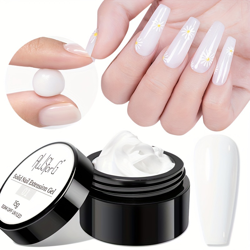 Awstorg 15g Solid For Nail Extension Gel Clear Pink 3d Modeling Solid Gel For Nail Polish Hand Gel Solid Nude Gel For Nail Art Manicure