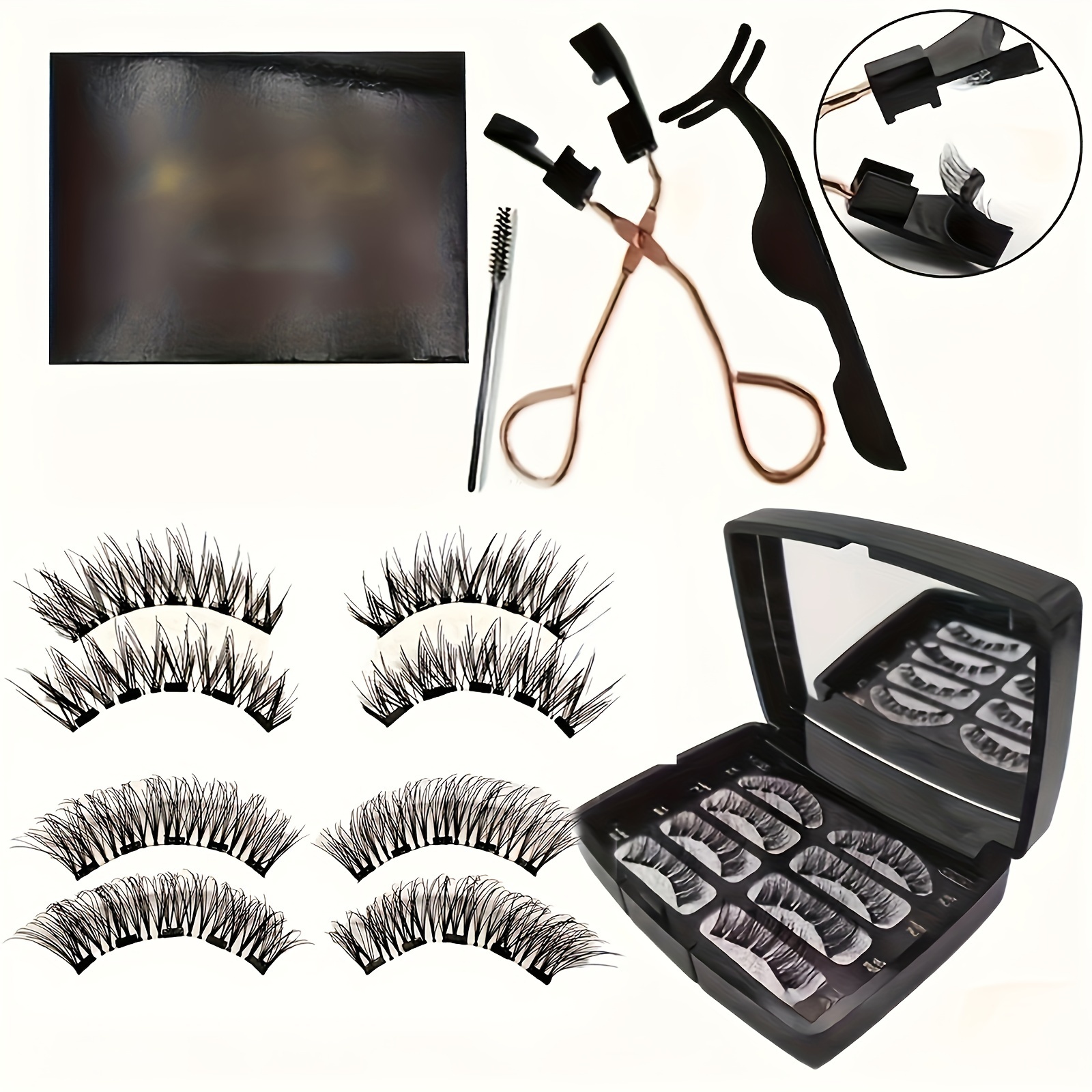 

False Eyelashes Kit - -free, -free, & Reusable 3d Set