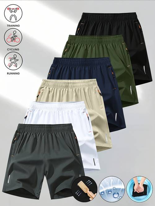 obm mens ultra light quick shorts in a pack of two featuring zippered pockets stylish and casual running and fitness gear made from breathable polyester spandex blend outdoor activities the beach and workouts with an elastic waistband