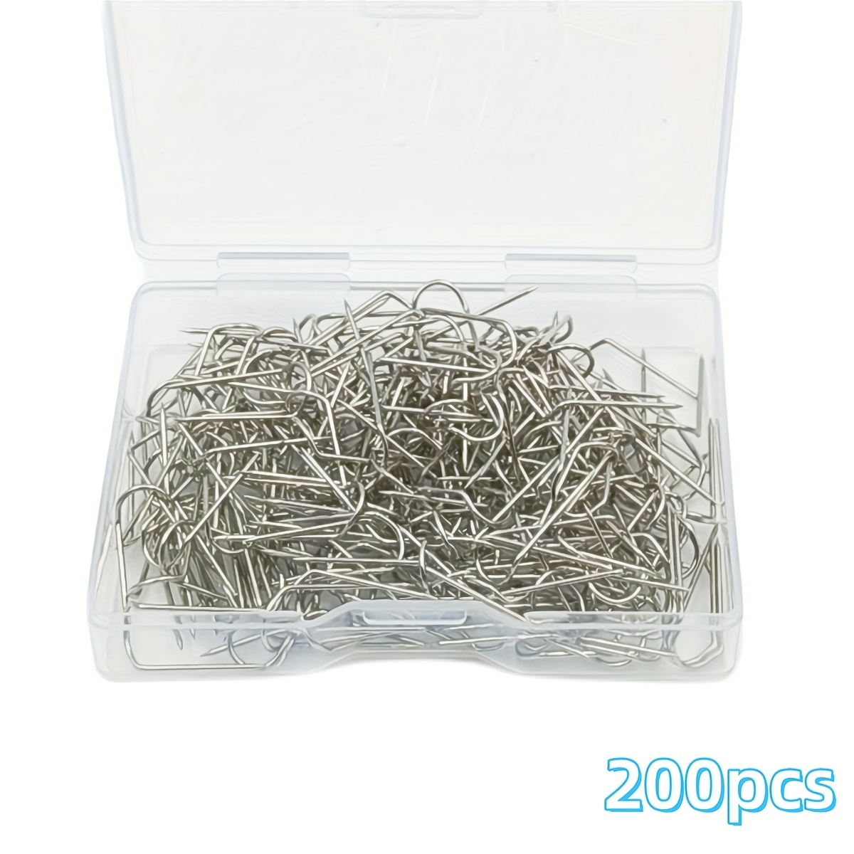 TEMU 100/200 Pines de U, Pines Decorativos para Tarjetas, de Hierro Niquelado de , Utilizados para Fundir Vidrio, Colgantes, Adornos de Cerámica,
