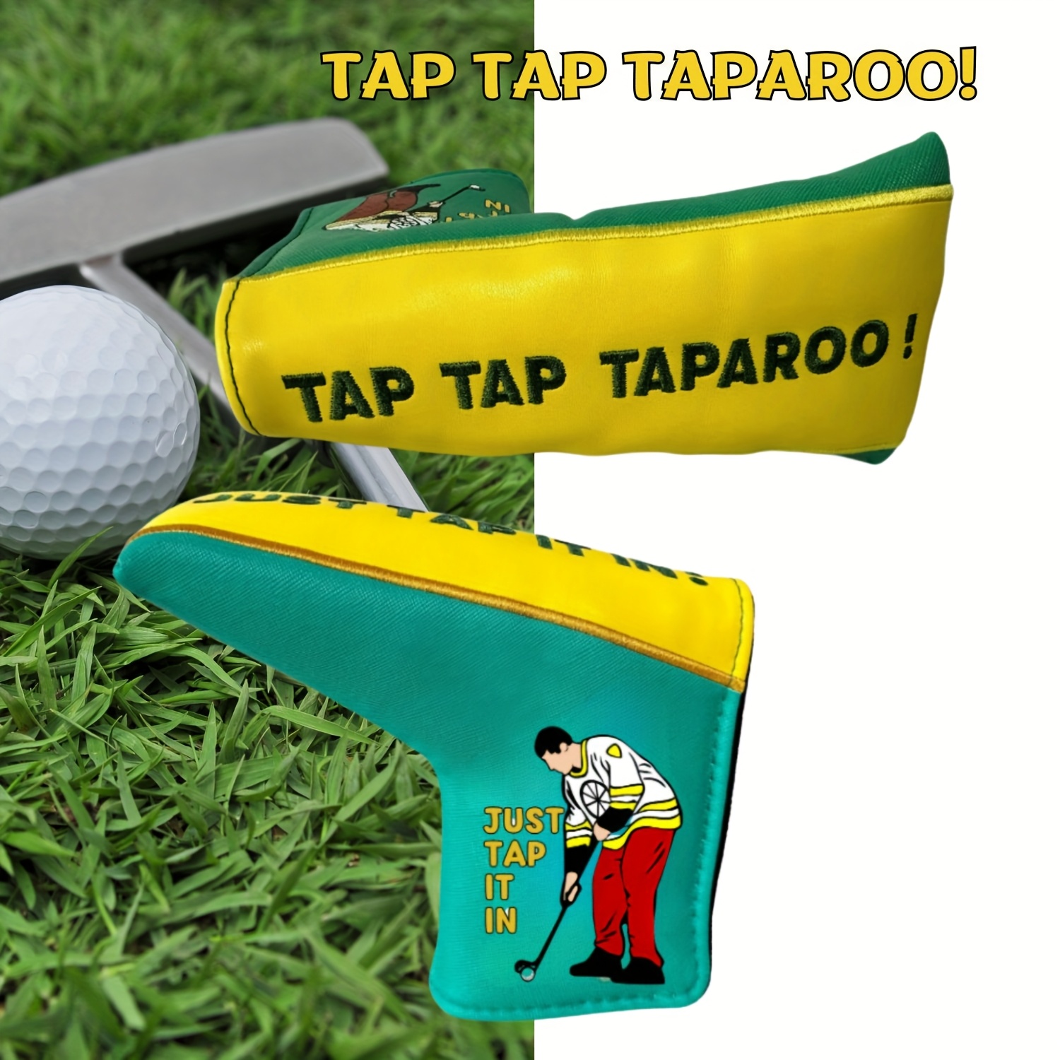 ゴルフクラブ・バッグ（黄色）ヘッドカバー付き