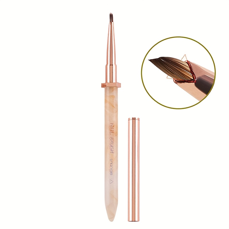 8 Stück Acryl Nagelpinsel Set – Mit Blütenblattmuster, Für Nageldesign, Farbverlauf, Halbmond-Malerei