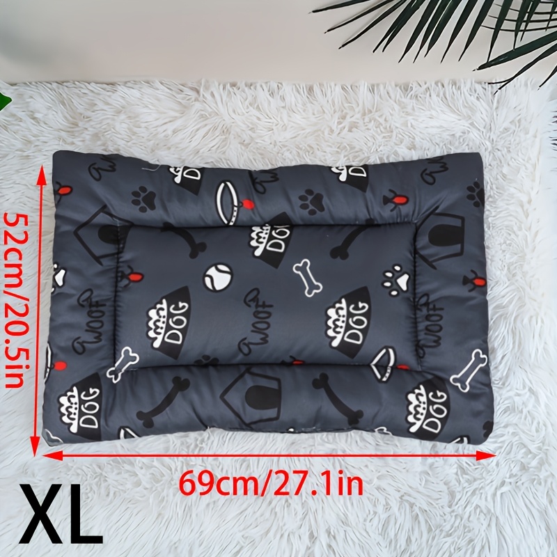 TEMU Tapis rectangulaire pour animaux de compagnie avec motif de dessin animé, lit pour chat et chien , tapis de couchage doux et lavable, convient