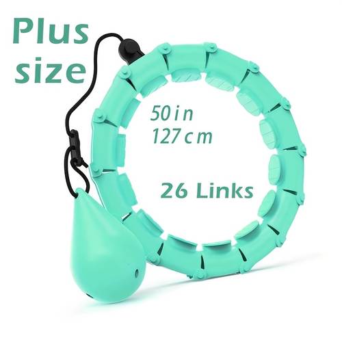 50 inch plus size pilates circle with ball 26 sections removable links 360 degree rotating for home fitness pilates and shaping outdoor