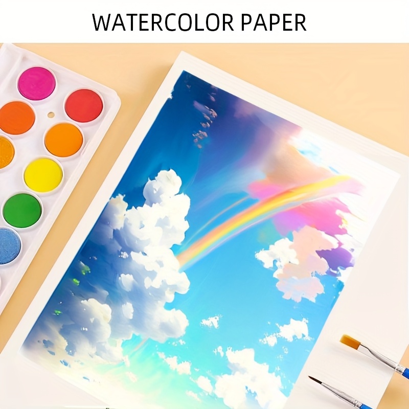 

50 Sheets A4 Watercolor Paper, Artist Painting Paper For Watercolor, , Marker Drawing, Ideal For Beginners & Artists, Perfect Gift For Halloween/christmas, Premium, Suitable