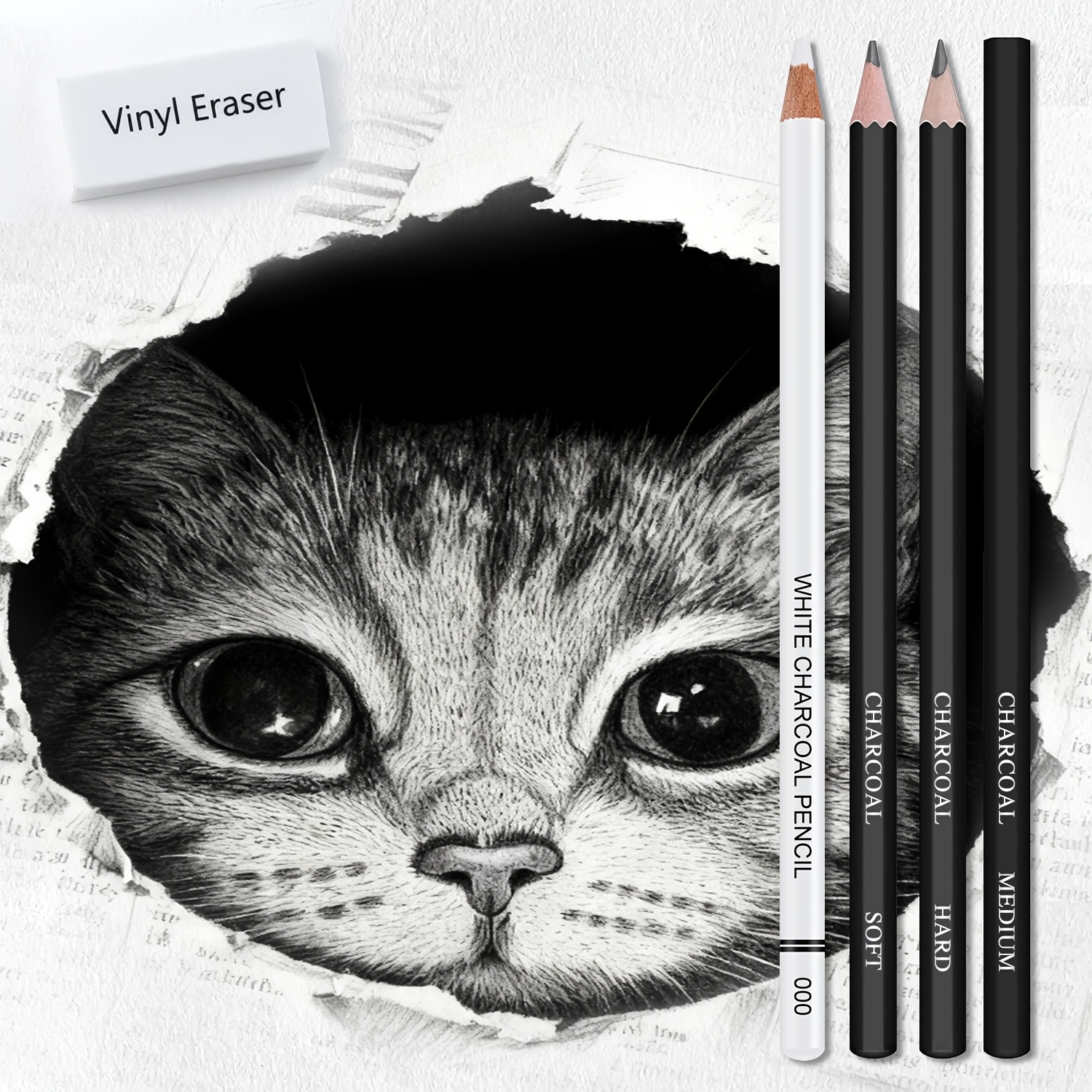 44/64pcs Drawing Set with Graphite & Charcoal Pencils
