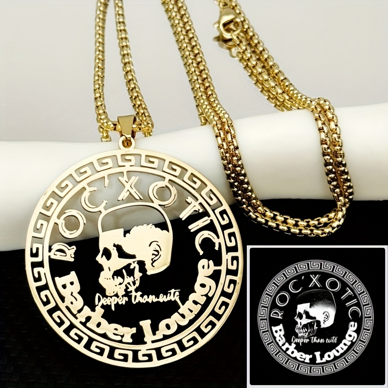 TEMU 1pc [Personnalisé] Collier pour homme en acier inoxydable 316L - Personnalisé avec votre image pour capturer des souvenirs uniques. Durable,