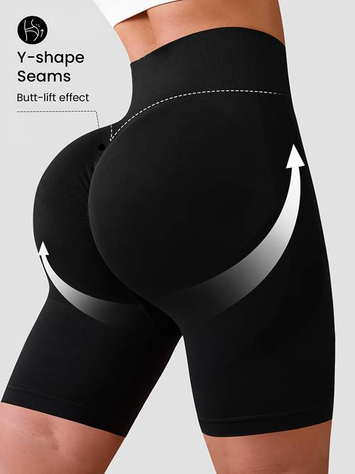 summer 3 4 yoga shorts high stretch solid color suitable for adults