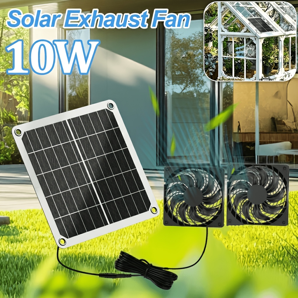greenhouse solar fan sold on Temu New Zealand