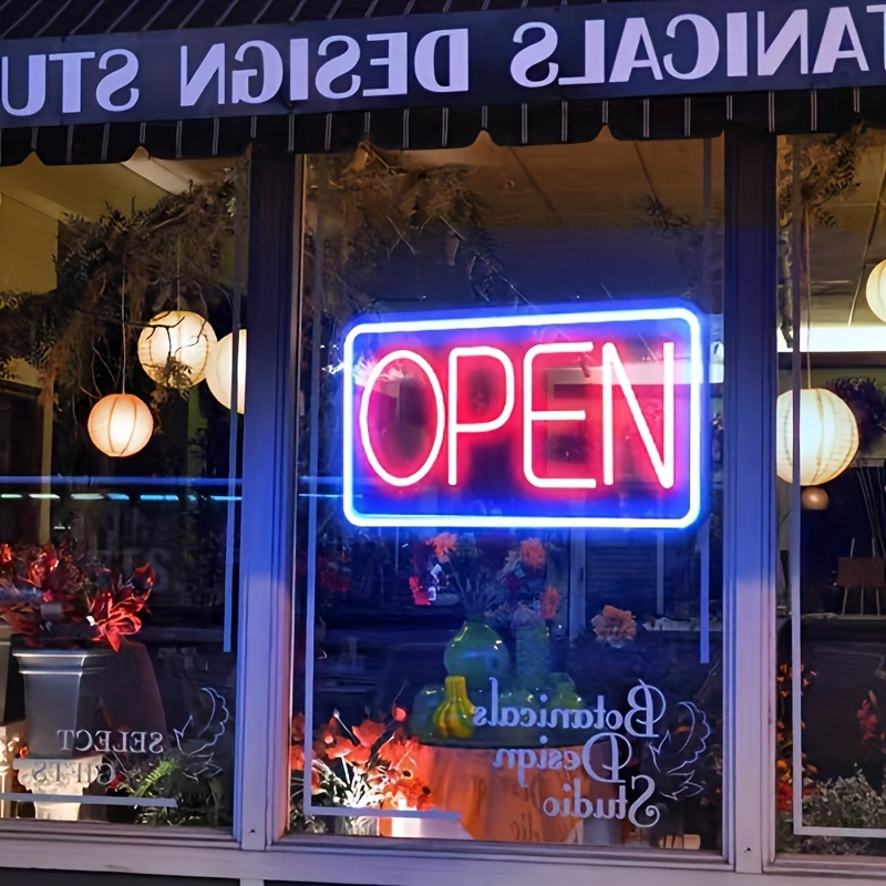 open neon sign sold on Temu United States
