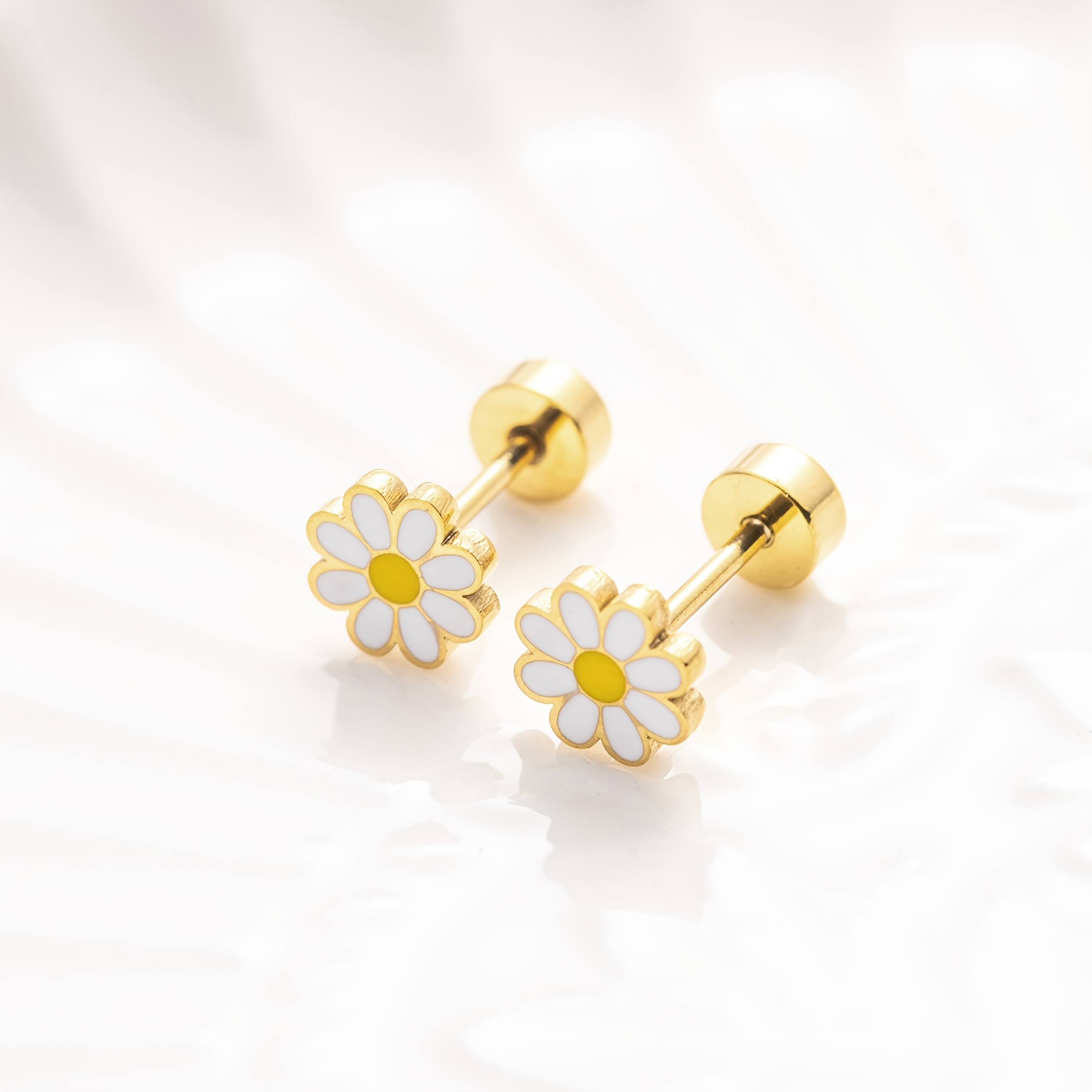 TEMU Earrings Studs For Women, Petite Flowers Studs Earrings For Girls