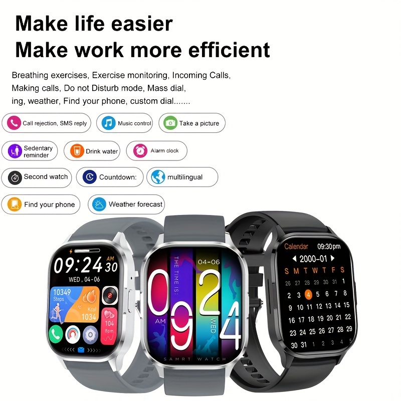 2024 new smart watch wireless call smart watch men Temu