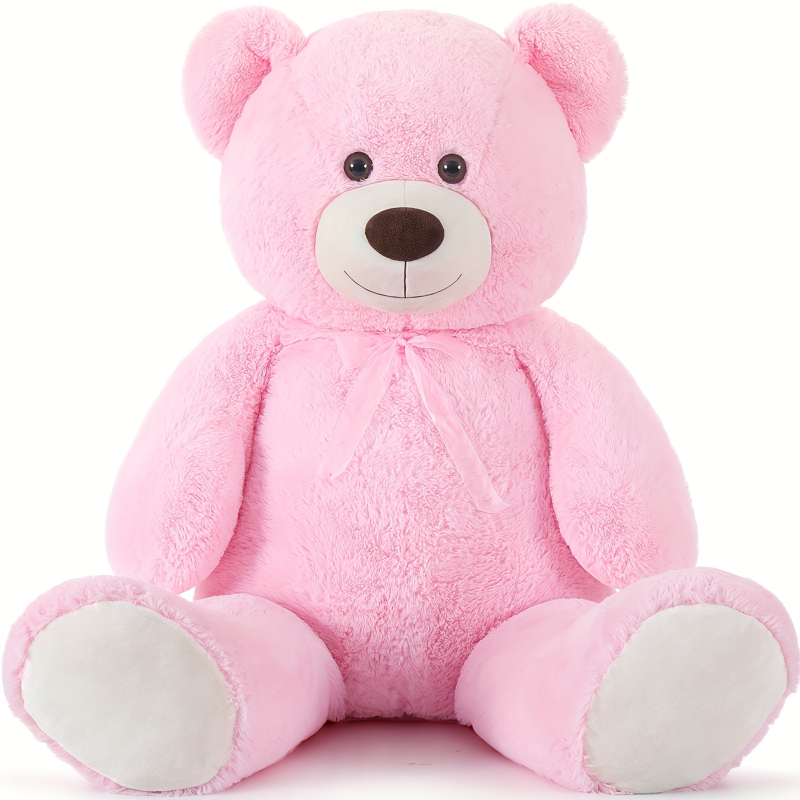 

Teddy Bear Stuffed Animal 4 Feet, 51.2in Large Bear For Shower, Big Bear For Girlfriend Valentine's Day, Soft Stuffed Bear Plush For Kid Christmas Birthday, Pink