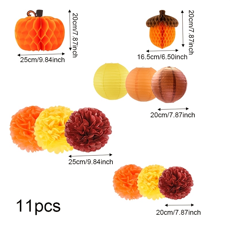 TEMU 11 pièces de décorations de fête sur le thème de des , parfaites pour les fêtes de Thanksgiving, , les décorations d'anniversaire, les fêtes sur