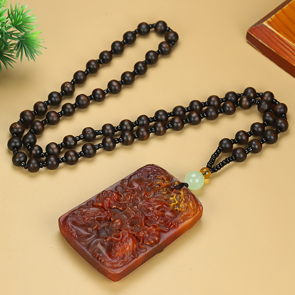 Ambergris Gray Dragon Brand Pendant Necklace, Unisex Charm